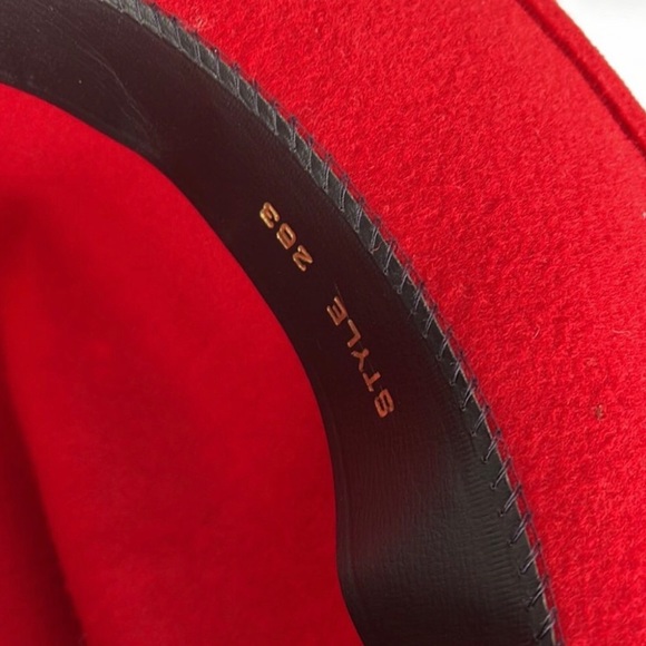 Tru-West Rockmount Ranch Wear Western Cowboy Cowgirl Hat Red Wool USA Size L - Picture 9 of 9